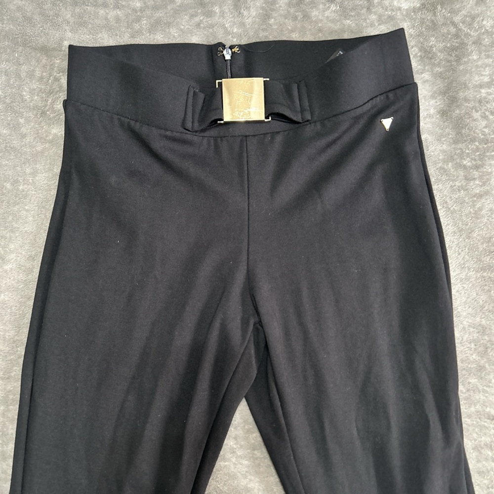 Guess Black Leggings with Gold Accent